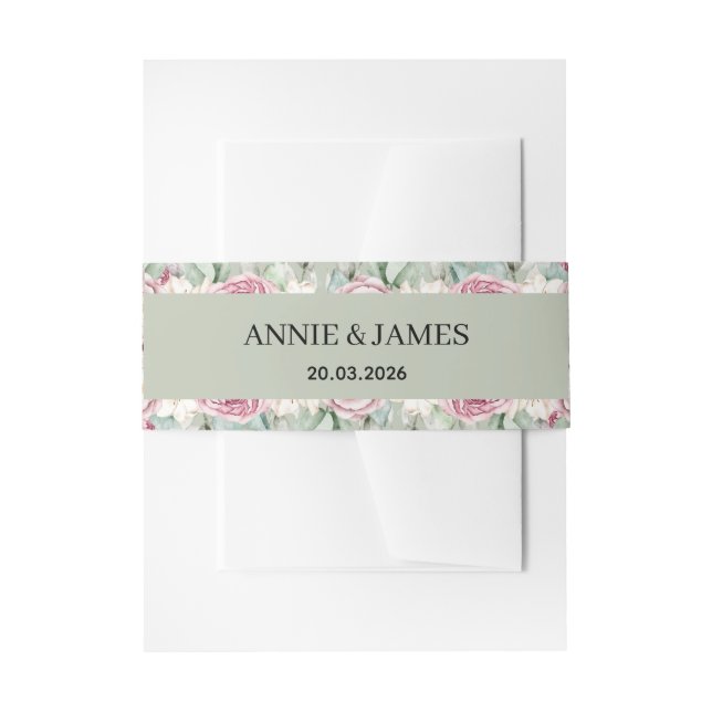 Personalised Botanical Suite Belly Band  (Front Example)