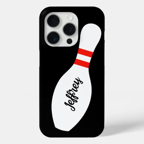 Personalised bowling pin iPhone 15 pro case