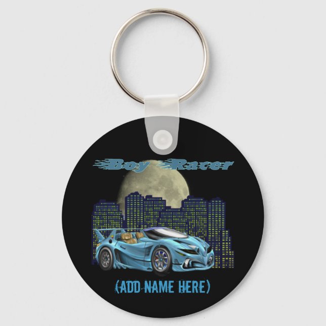 Personalised Boy Racer - Keychain (Front)