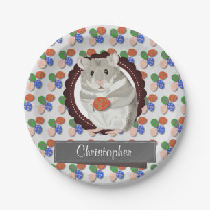 Personalised Boy’s Hamster Easter  Paper Plates