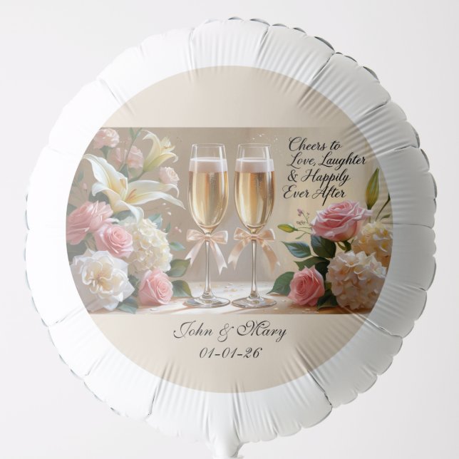 Personalised Bridal Balloon-Happily Ever After Balloon (Front)