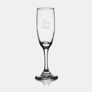 Personalised Bride Champagne Glass