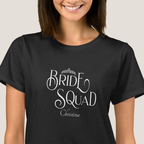 Personalised Bride Squad Bachelorette Hen Party T_Shirt