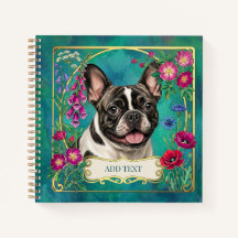 Personalised Brindle Pied Bulldog Notebook