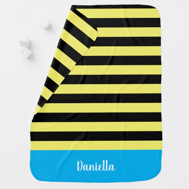 PERSONALISED BUMBLE BEE  BABY BLANKET (In Situ)