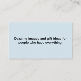 Personalised business card. business card