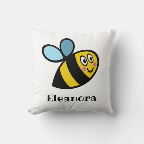 Personalised Busy Bumblebee Pattern Cushion