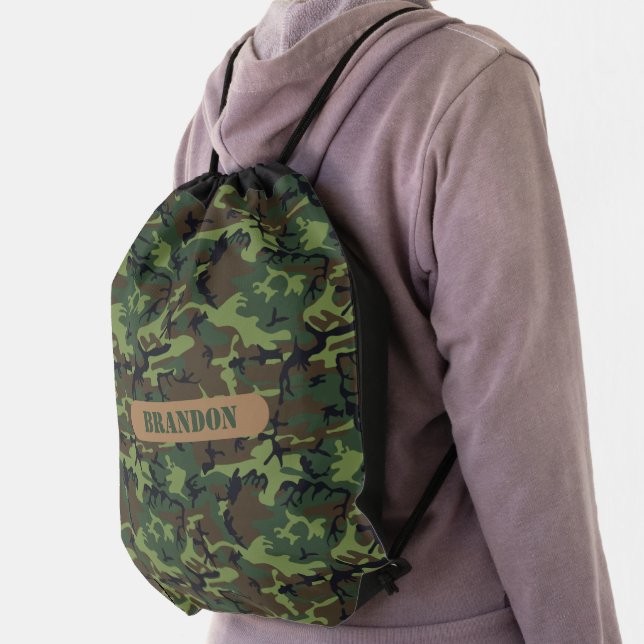 PERSONALISED CAMOFLAGE DRAWSTRING BAG (Insitu)