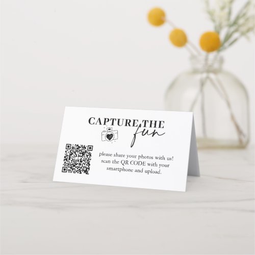 Personalised Capture The Fun Wedding Qr Code Loyalty Card