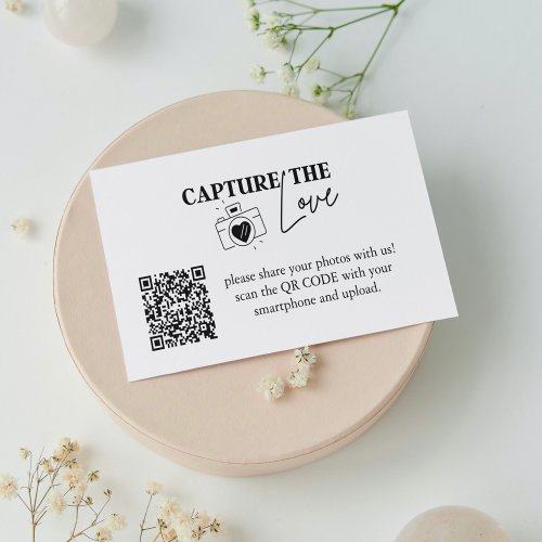 Personalised Capture The Love Wedding Qr Code Enclosure Card
