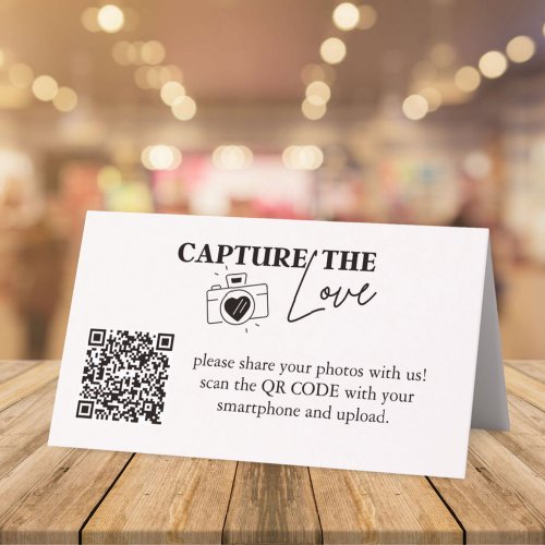 Personalised Capture The Love Wedding Qr Code Loyalty Card