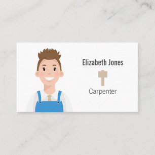 Personalised Carpenter Avatar Business Card