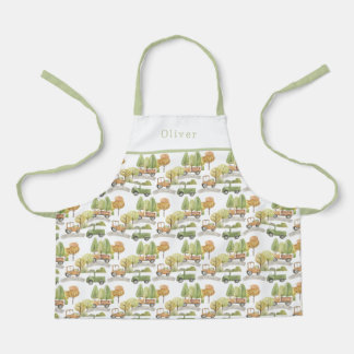 Personalised Cars Pattern Apron. Apron