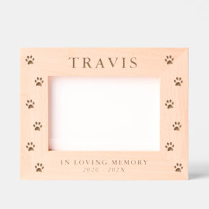Personalised Cat Dog Pet Memorial  Engraved Frames