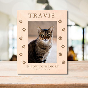 Personalised Cat Dog Pet Memorial  Engraved Frames