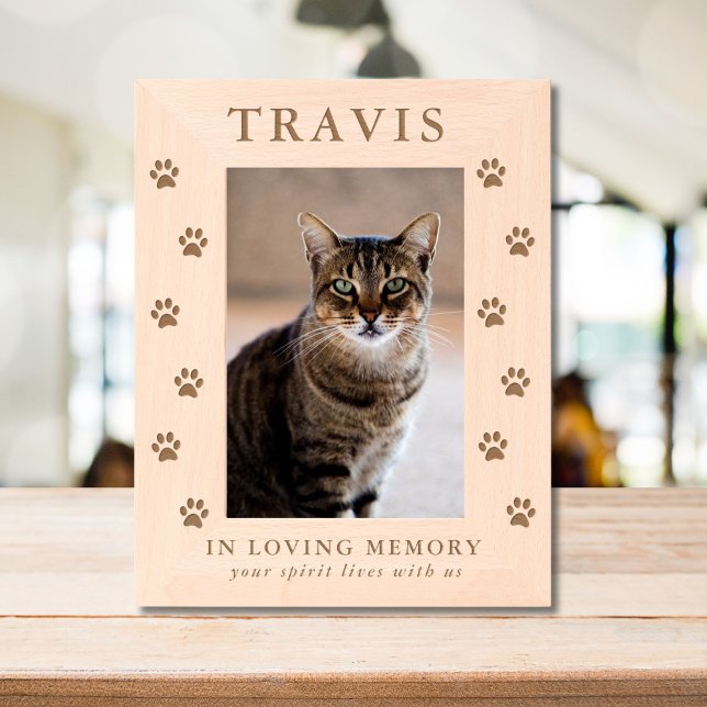 Personalised Cat Dog Pet Memorial  Engraved Frames (Creator Uploaded)