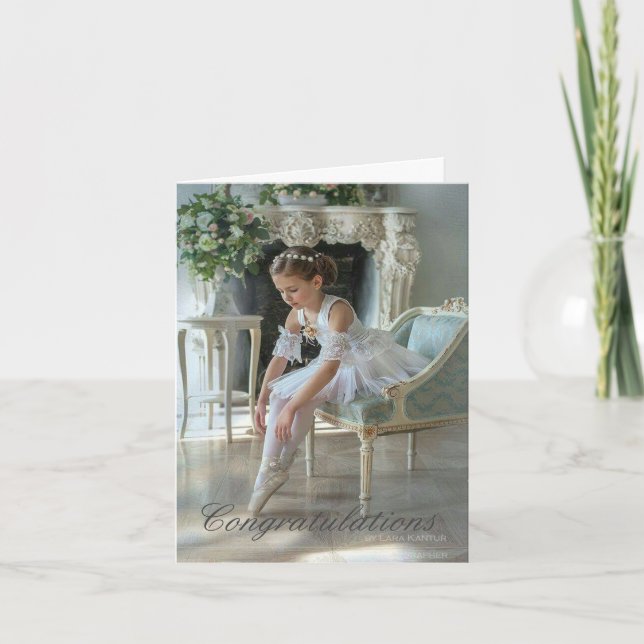Personalised Celebration Card - Ballerina (Front)