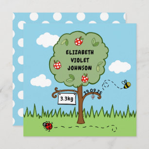 Personalised Celebration Tree Birth Announcement