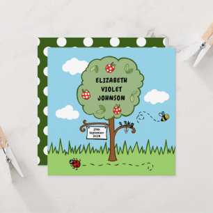 Personalised Celebration Tree Birth Announcement