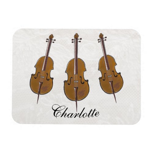 Personalised cello trio gift  magnet