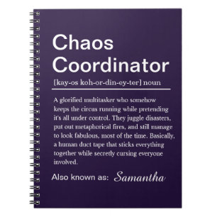 Personalised Chaos Coordinator Definition Notebook