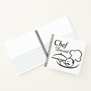Personalised Chef Minimalist Illustration  Notebook