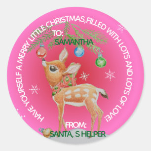 PERSONALISED CHILDRENS CHRISTMAS STICKER