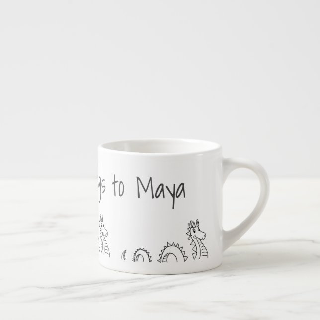 Personalised Child's Mug - Loch Ness Monster (Right)