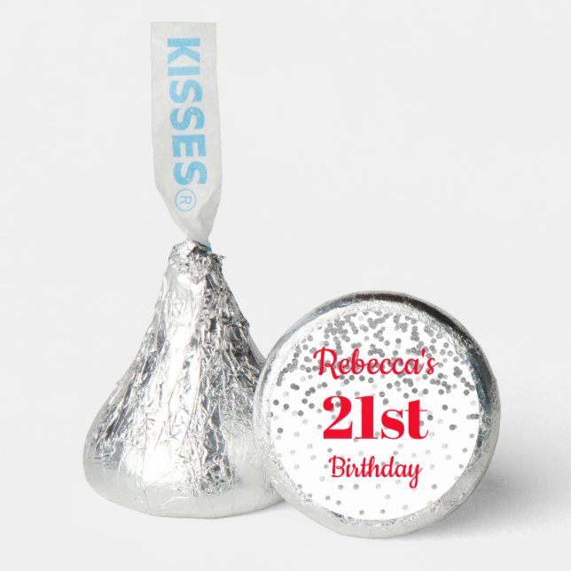 Personalised Chocolates - 21st Birthday  Hershey®'s Kisses® (Front)