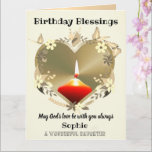 Personalised Christian Birthday Card For Daughter<br><div class="desc">Custom Personalised Christian Birthday card for daughter or daughter-in-law. Custom religious theme happy birthday card design for her.</div>
