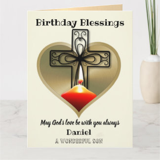 Personalised Christian Birthday Card For Son