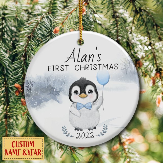 Personalised Christmas baby Ceramic Ornament (Creator Uploaded)