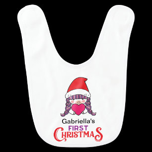 Personalised Christmas Baby "My 1st Christmas" Bab Baby Bib