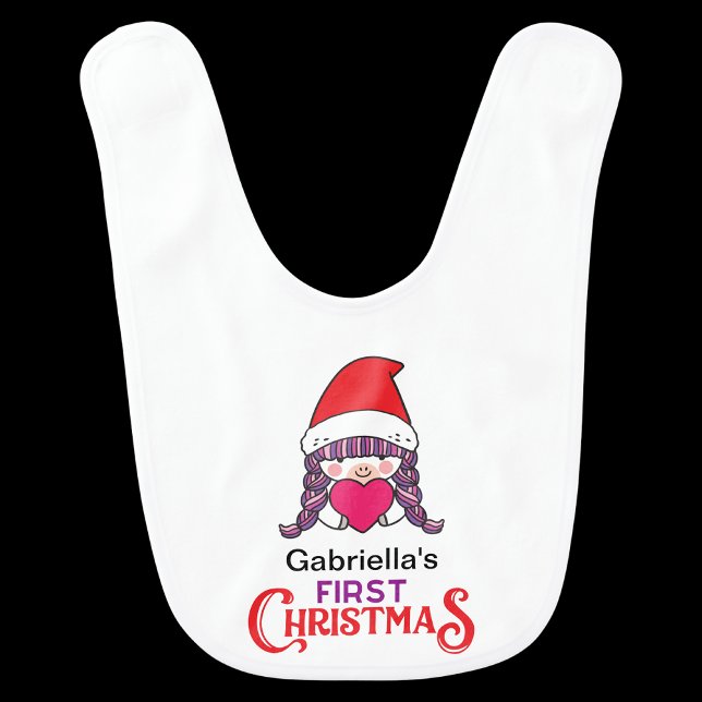 Personalised Christmas Baby "My 1st Christmas" Bab Baby Bib (Creator Uploaded)