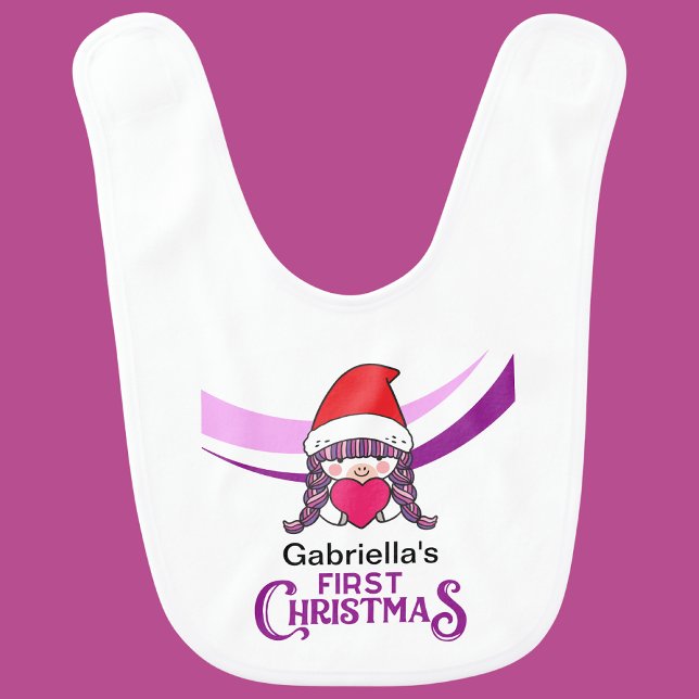 Personalised Christmas Baby "My 1st Christmas" Bab Baby Bib (Creator Uploaded)