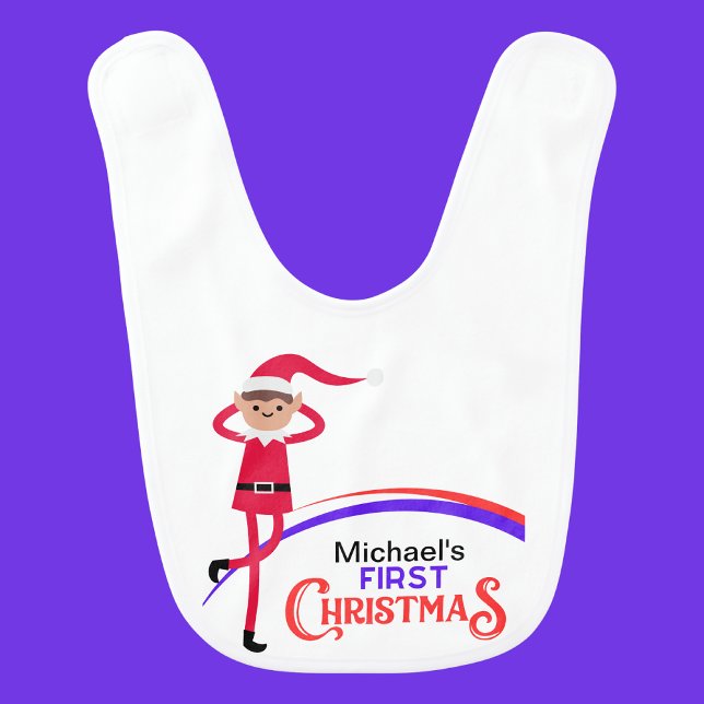 Personalised Christmas Baby "My 1st Christmas" Bab Baby Bib (Creator Uploaded)