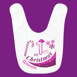 Personalised Christmas Baby "My 1st Christmas" Baby Bib