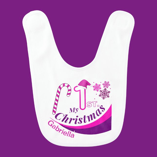 Personalised Christmas Baby "My 1st Christmas" Baby Bib (Creator Uploaded)