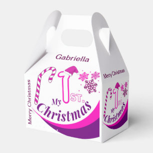 Personalised Christmas Baby "My 1st Christmas" Favor Boxes