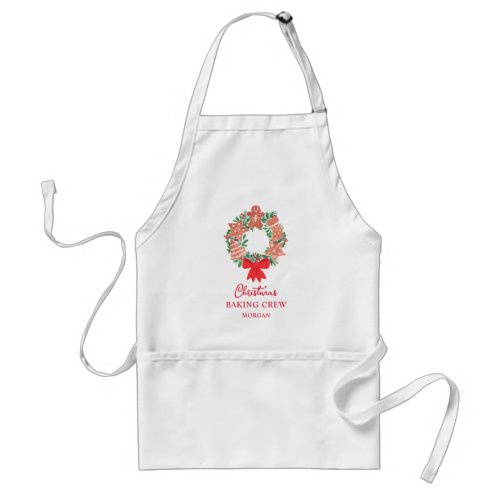 Personalised Christmas Baking Crew Adult Apron