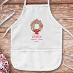 Personalised Christmas Baking Crew Kids' Apron<br><div class="desc">Enjoy the family Christmas baking tradition with this cute kid's Baking Crew apron.
It is decorated with a watercolor of a Christmas wreath of cookies!
Easily customizable.
As we create our artwork you won't find this exact image from other designers.
Original Watercolor © Michele Davies.</div>