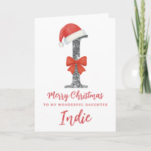 Personalised Christmas Card - Letter I