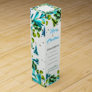Personalised Christmas Gift Labels, Round Customiz Wine Box