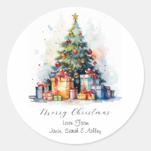 Personalised Christmas Name Stickers Family Labels
