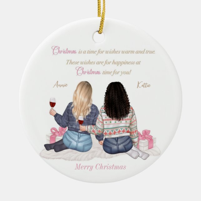Personalised Christmas ornament to my best friend (Front)