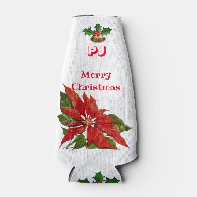 Personalised Christmas Stubby Holder  Bottle Cooler (Front)