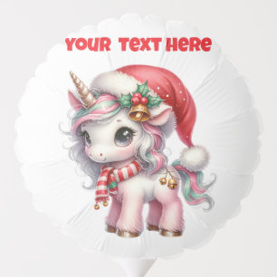 Personalised Christmas Unicorn Balloon