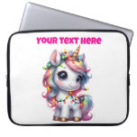 Personalised Christmas Unicorn Laptop Bag 15&quot;