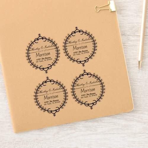 Personalised Clear Calligraphy Address Labels