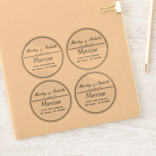 Personalised Clear Vinyl Round Address Labels